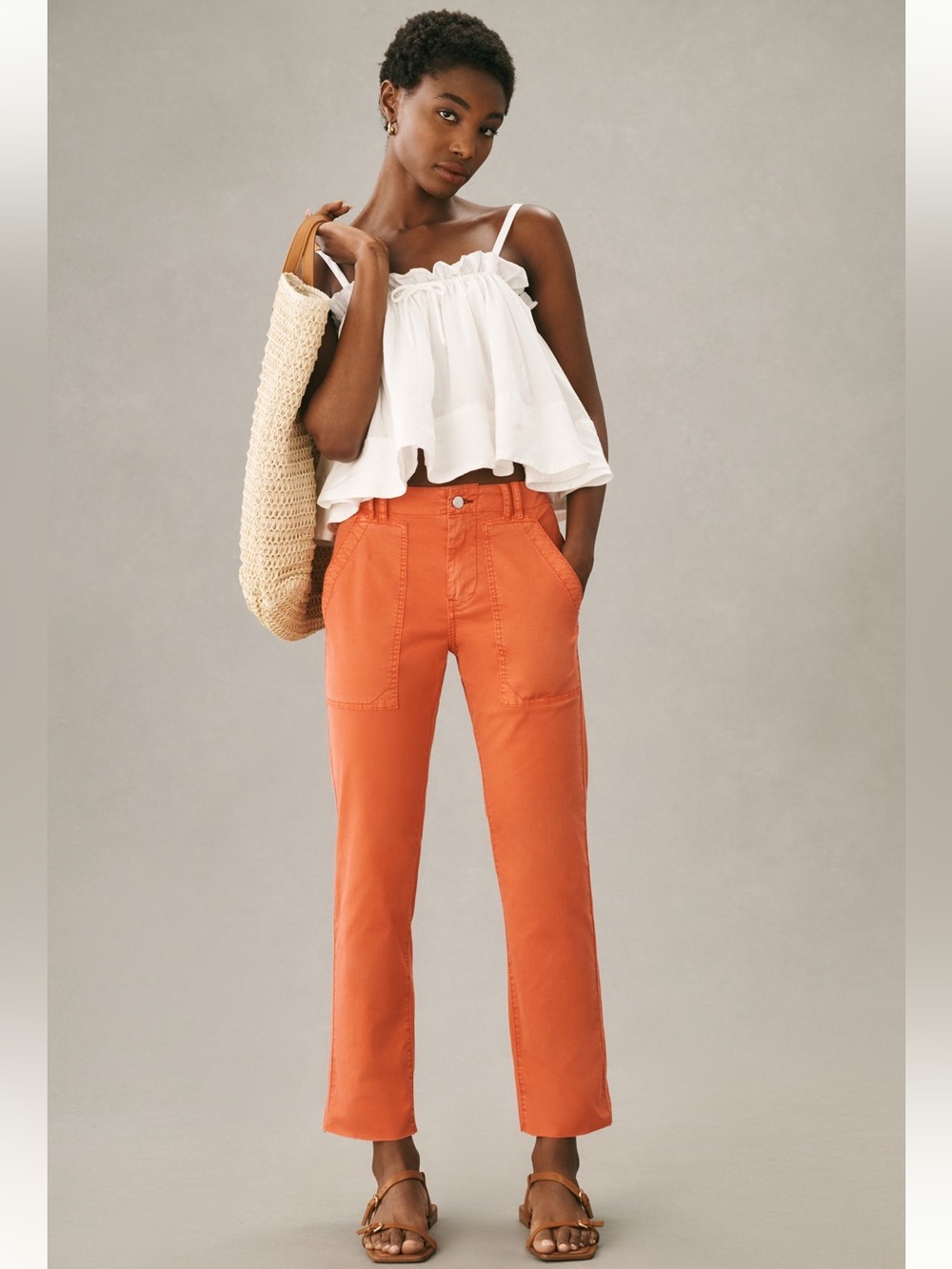 Pilcro Slim Straight Utility Pants